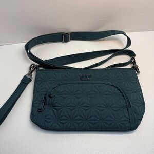 Lug Flyer Mini Crossbody Bag Peacock Teal Convertible Design RFID